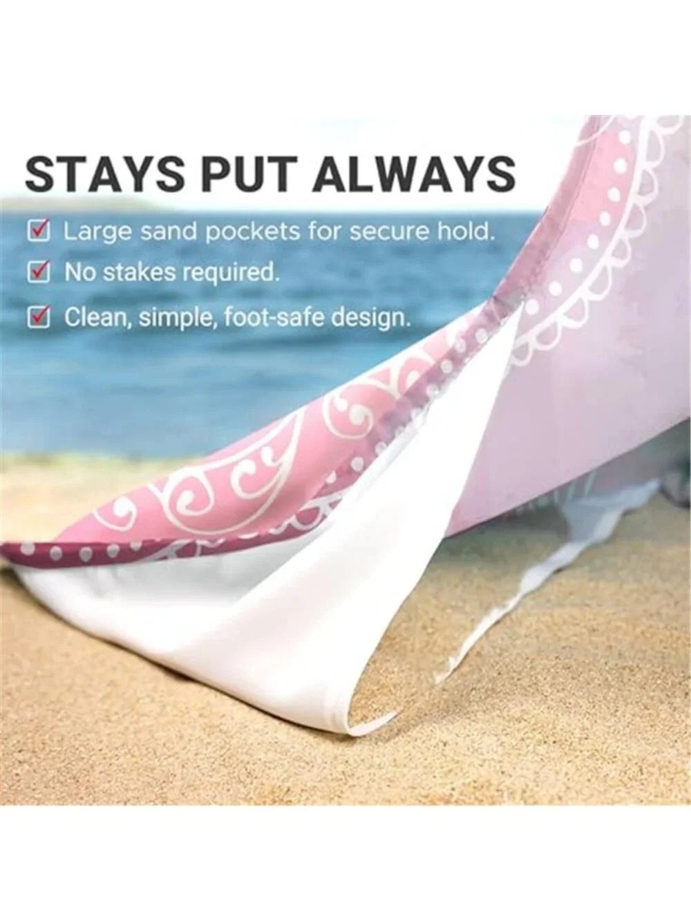 Sandproof Beach Blanket Waterproof Picnic Mat Large Outdoor Camping Travel Rug